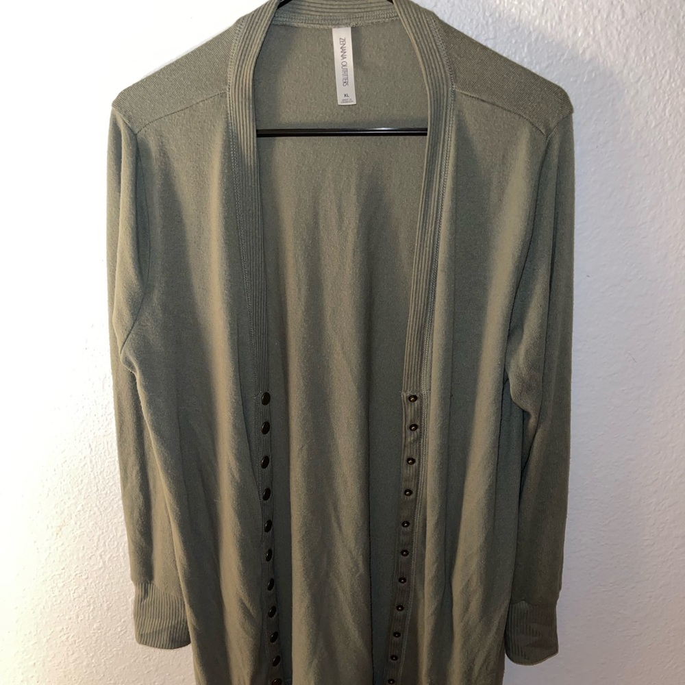 Zenana Outfitters Olive Green Cardigan
